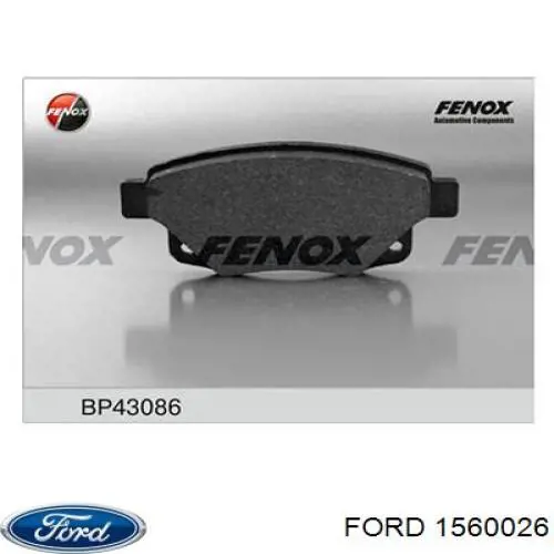 Задні гальмівні колодки 1560026 Ford