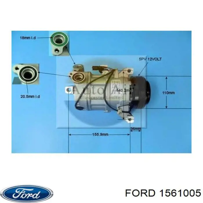 Компресор кондиціонера 1561005 Ford