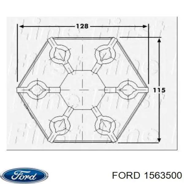 Еластична муфта 1563500 Ford