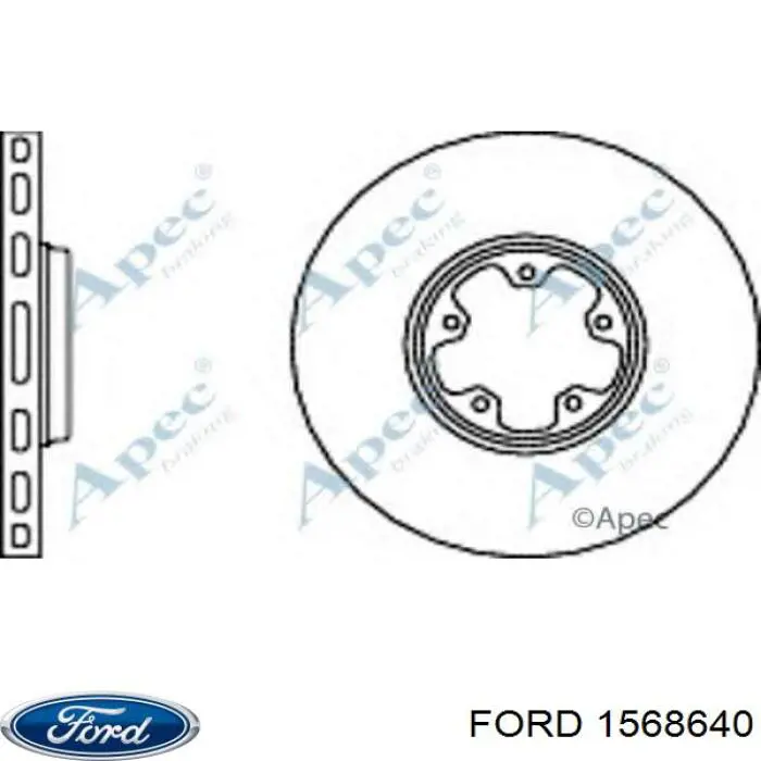 Диск переднього гальма Ford 1568640 ціна, від 39.91 USD