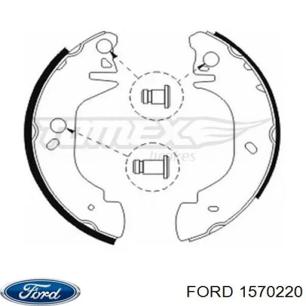 Колодки гальмові задні, барабанні 1570220 Ford