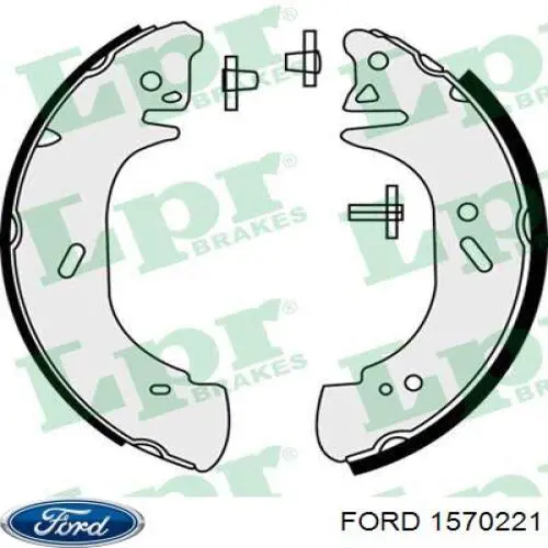 Колодки гальмові задні, барабанні 1570221 Ford