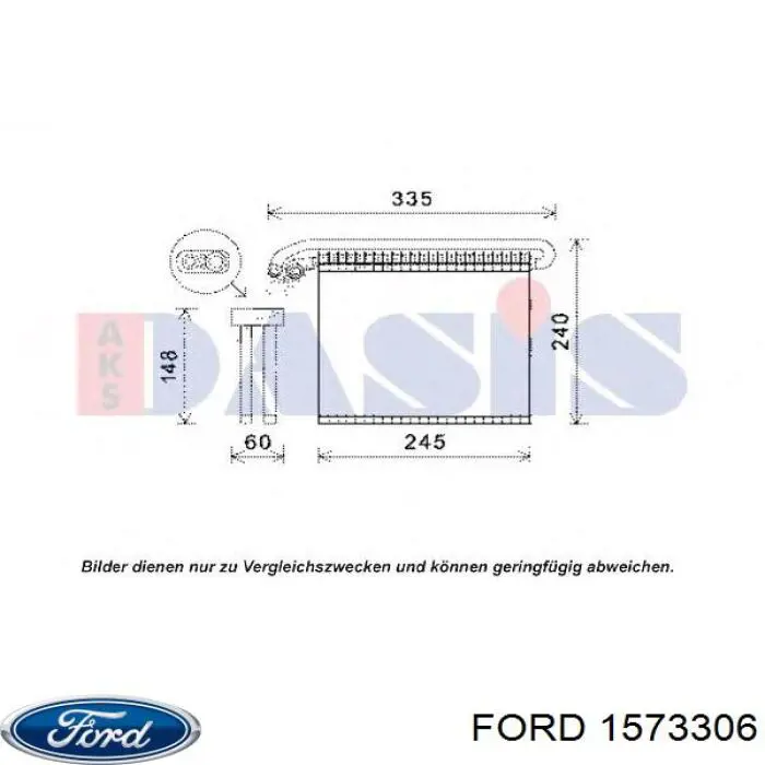 1573306 Ford Охолоджувач повітря