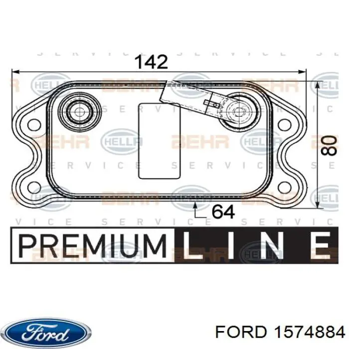 Радіатор масляний Ford 1574884 ціна, від 31.47 USD