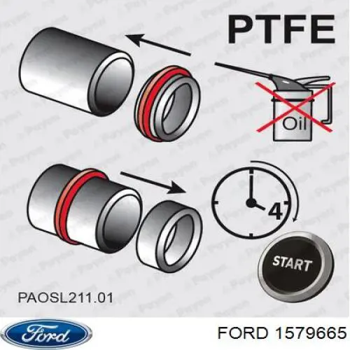 Сальник задньої маточини 1579665 Ford