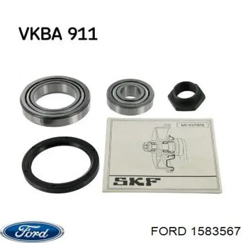 Комплект підшипник маточини передньої Ford 1583567 ціна, від 9.18 USD