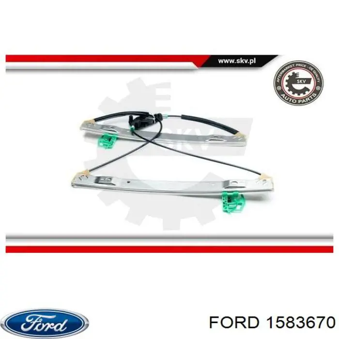 Механізм склопідіймача дверей передніх, правих Ford 1583670 ціна, від 18.14 USD