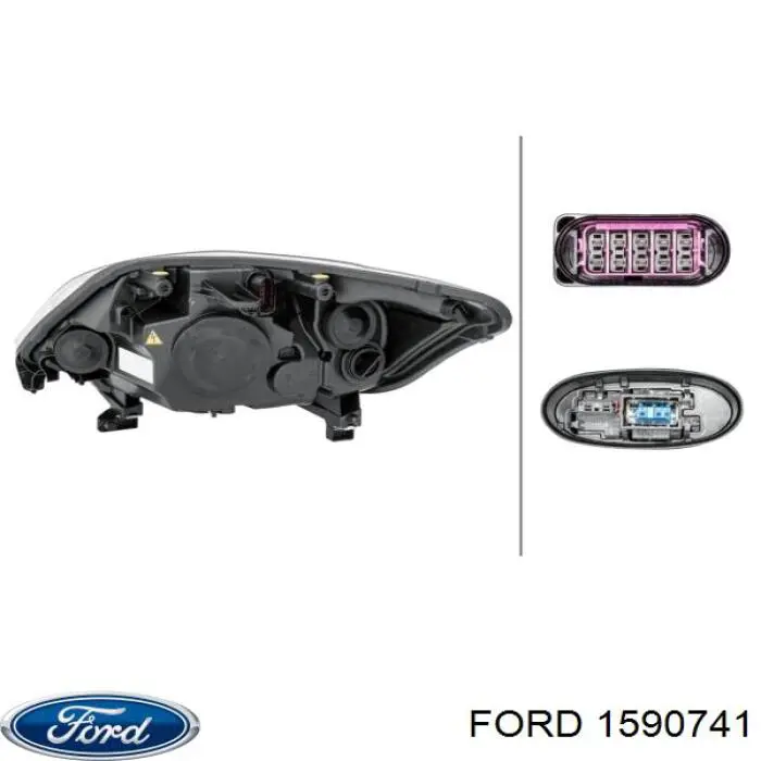 Купити 1590741 Ford Права блок фара