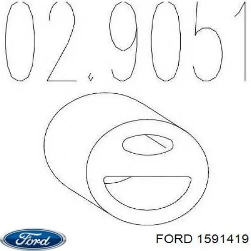 Подушка глушника 1591419 Ford