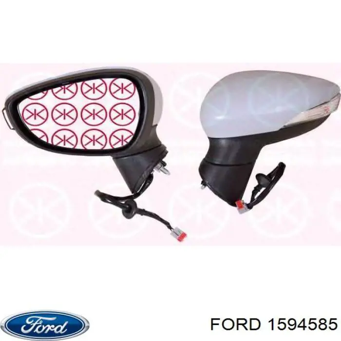 1753825 Ford Дзеркало заднього виду, ліве