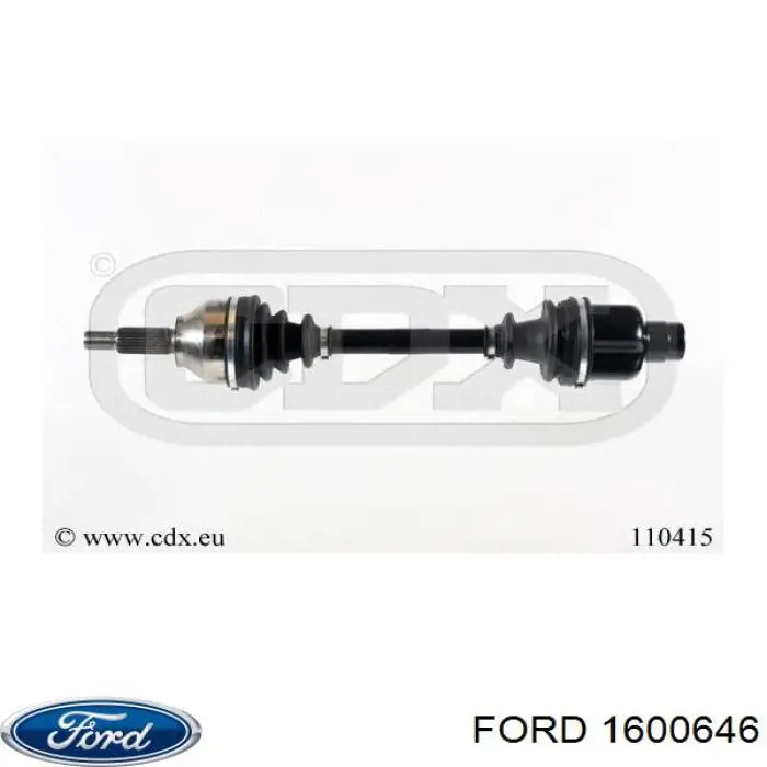 1600646 Ford піввісь (привід передня, права)