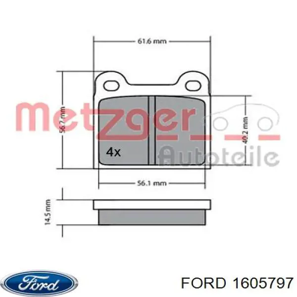 Амортизатор задній Ford 1605797 ціна, від 30.19 USD