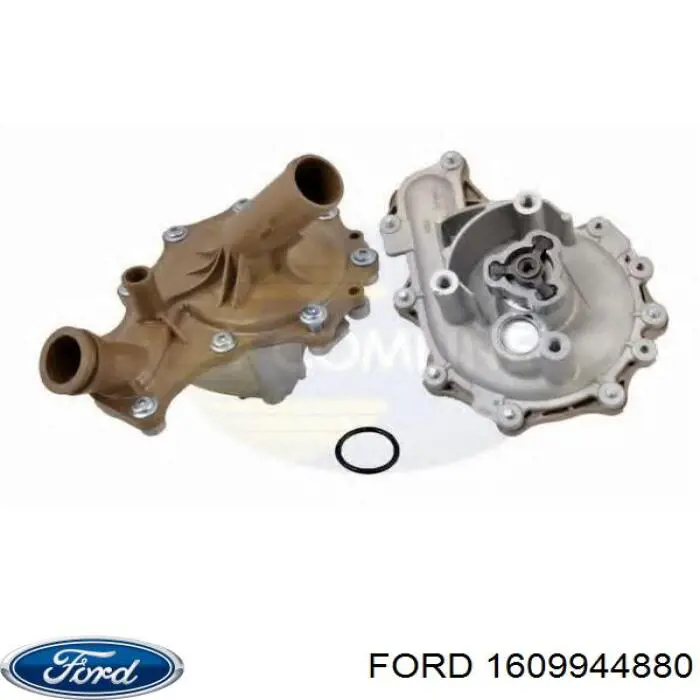 Купити 1609944880 Ford Помпа водяна (насос) охолодження, в зборі з корпусом