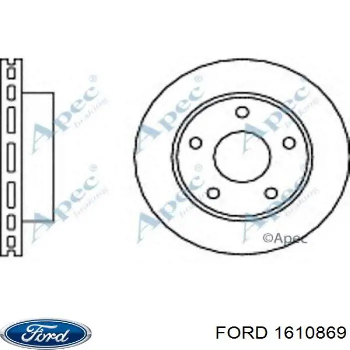 Диск гальмівний передній 6174443 Ford