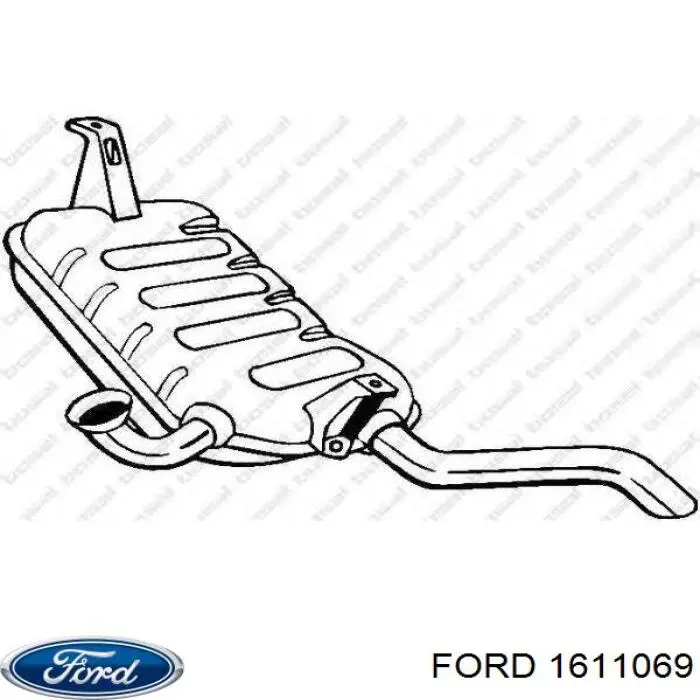 Монтажний комплект задніх барабанних колодок 1611069 Ford