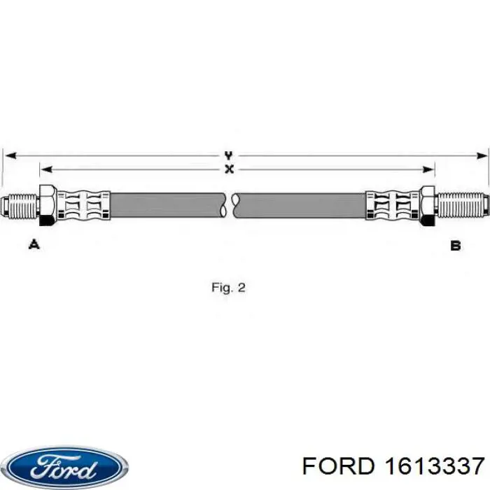 Шланг гальмівний передній Ford 1613337 ціна, від 6.60 USD