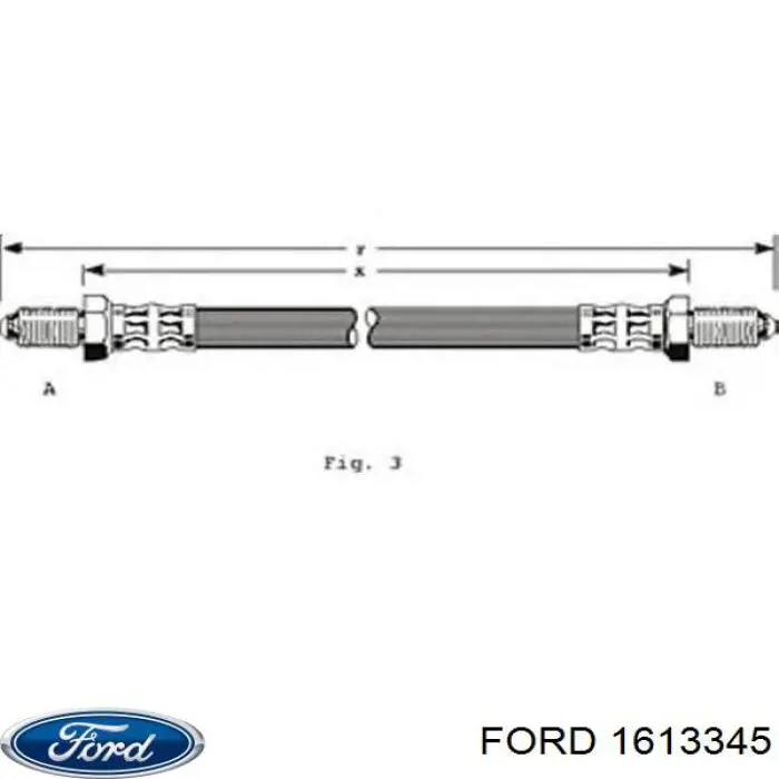 Купити 1613345 Ford Гальмівні шланги передні