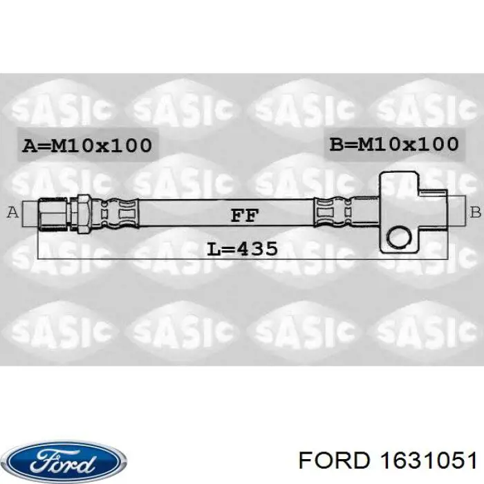 1631051 Ford шланг гальмівний задній