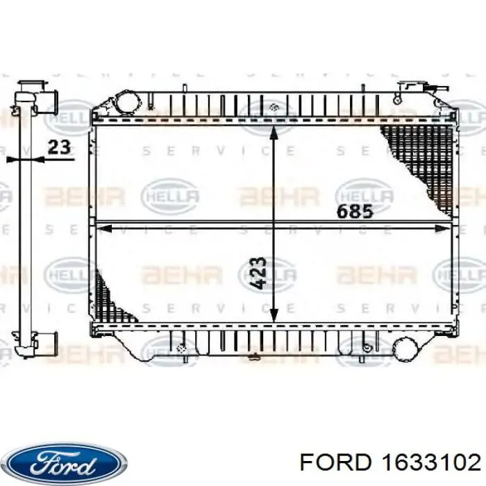 1633102 Ford механізм склопідіймача двері передньої, лівої