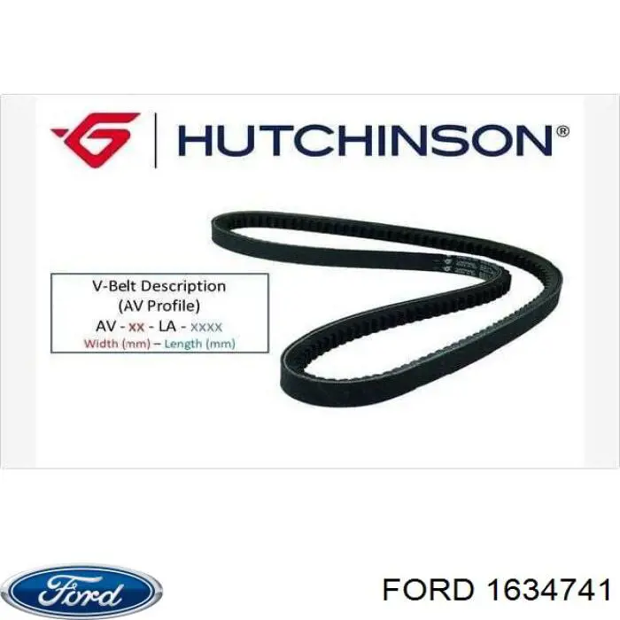 Купити 1634741 Ford Ремінь генератора