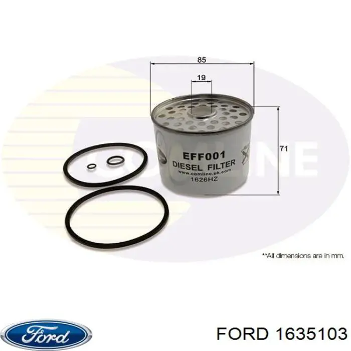 Паливний фільтр 1635103 Ford