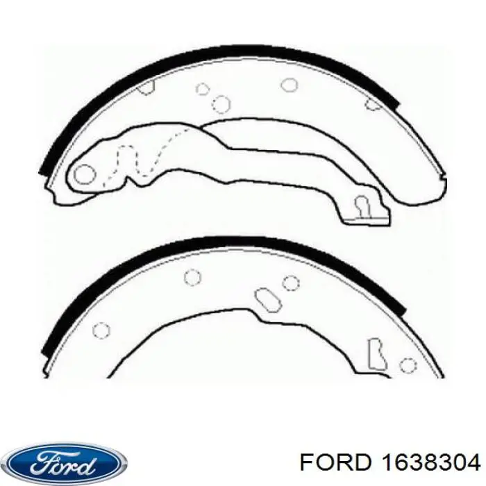 Колодки гальмові задні, барабанні 1638304 Ford