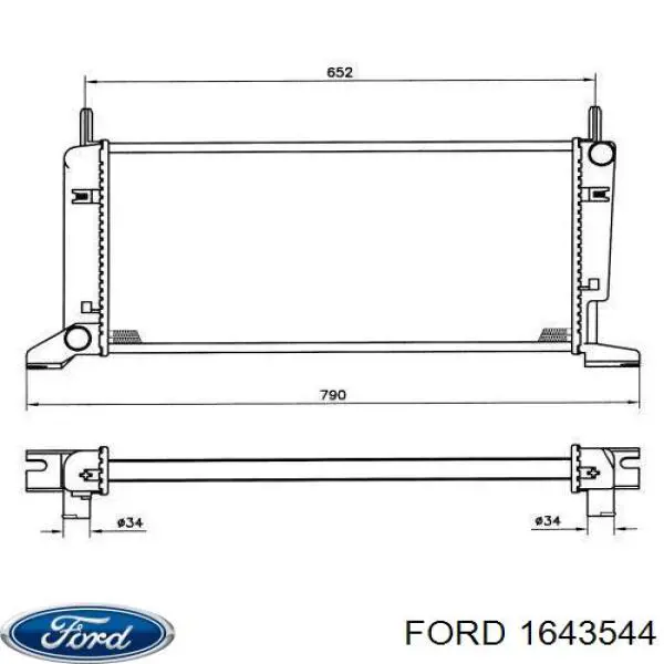 Радіатор основний Ford 1643544