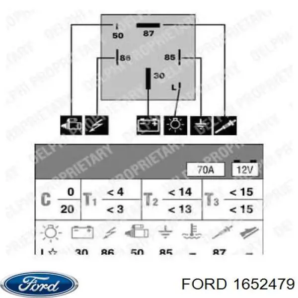 Реле управління Ford 1652479 ціна, від 34.57 USD