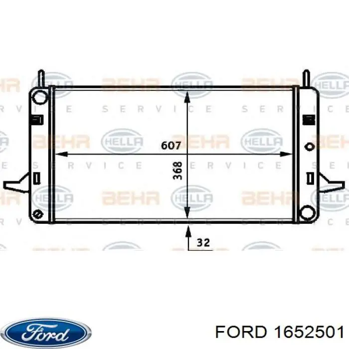 1652501 Ford радіатор охолодження двигуна