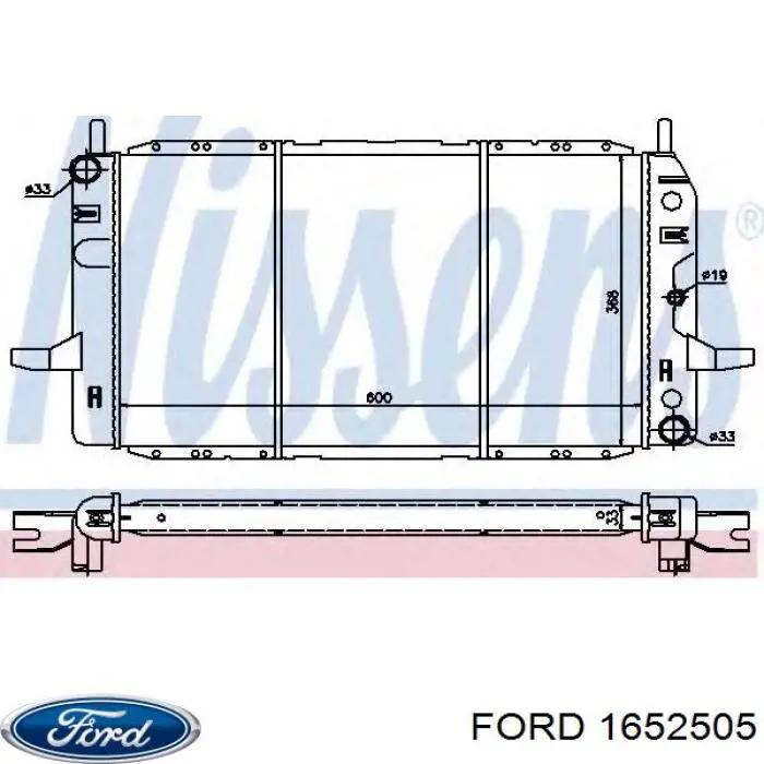 1652505 Ford радіатор охолодження двигуна