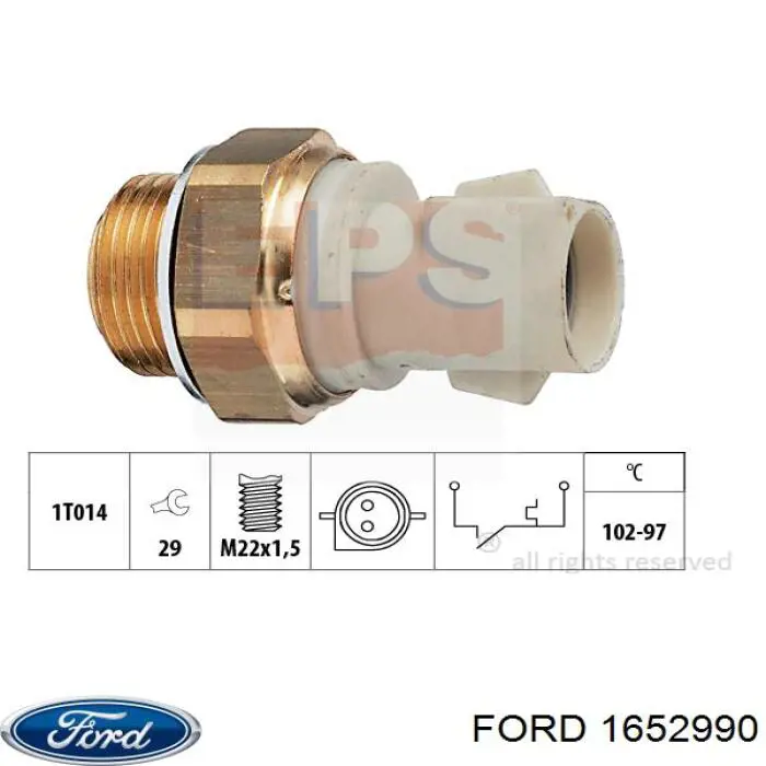 Датчик температури радіатора Ford 1652990 ціна, від 9.28 USD