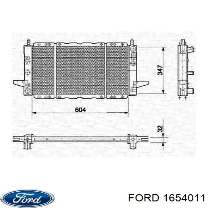 Радіатор основний Ford 1654011 ціна, від 114.57 USD