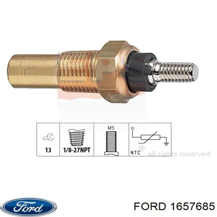 Купити 1657685 Ford Датчик температури охолоджуючої рідини