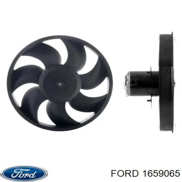 Електровентилятор охолодження в зборі (двигун + крильчатка) 1659065 Ford