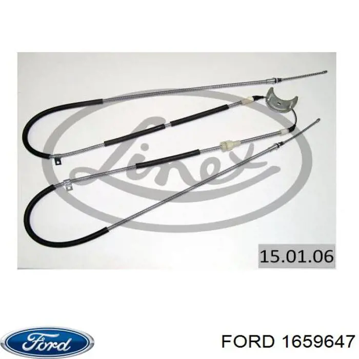 Купити 1659647 Ford Трос ручного гальма задній, правий/лівий