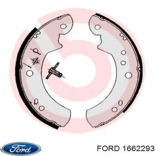 Колодки гальмові задні, барабанні 1662293 Ford