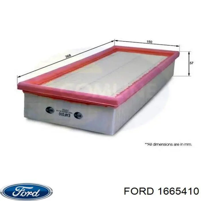 Купити 1665410 Ford Автомобільний фільтр повітря