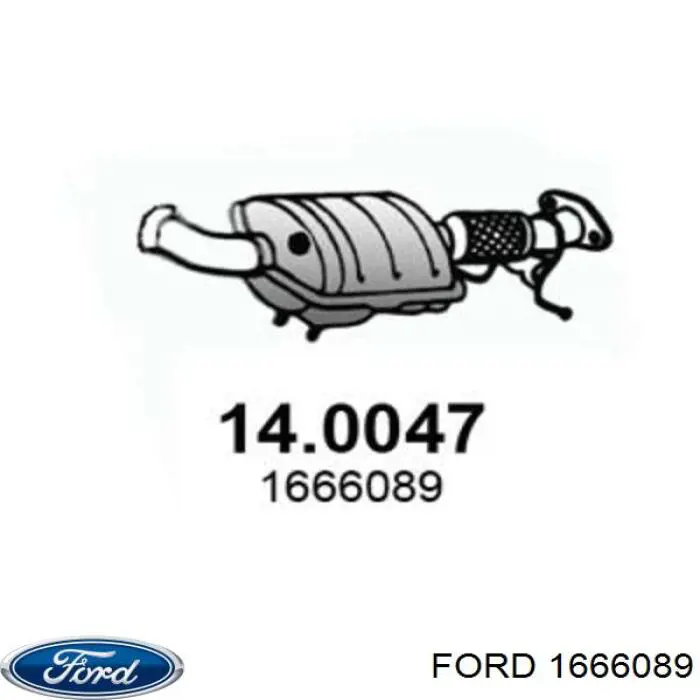 Конвертор-каталізатор (каталітичний нейтралізатор) Ford 1666089 ціна, від 318.09 USD