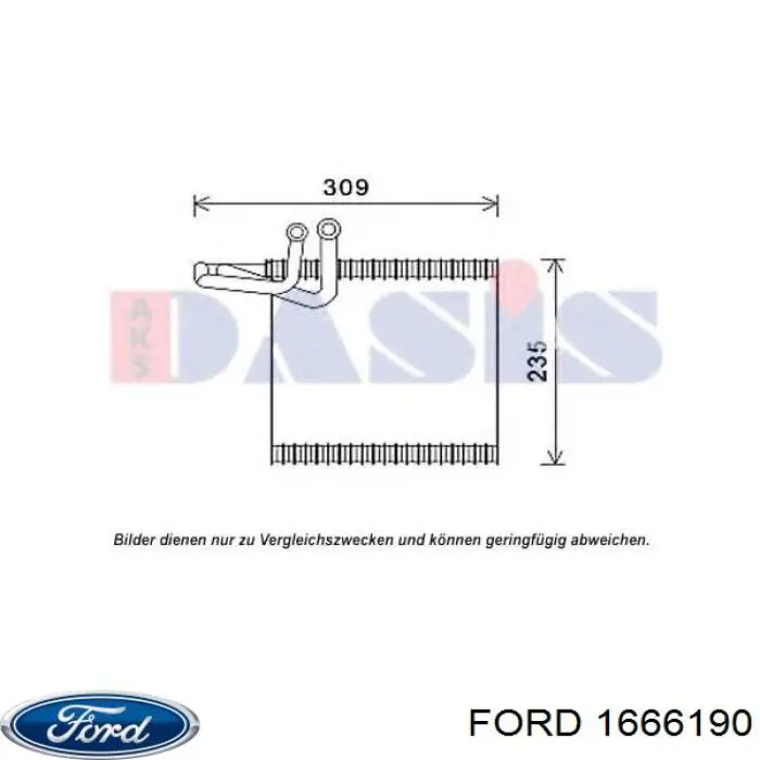 1666190 Ford Охолоджувач повітря