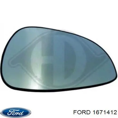 1671412 Ford дзеркальний елемент дзеркала заднього виду, лівого