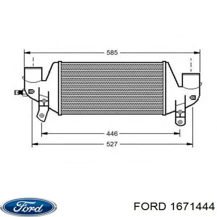 Радіатор интеркуллера 1671444 Ford