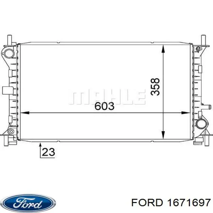 1010209 Ford Радіатор охолодження двигуна