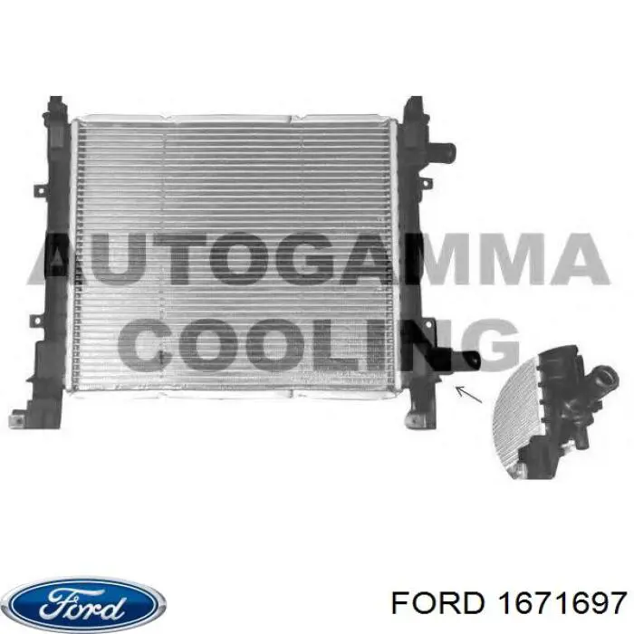 Купити 1671697 Ford Радіатор двигуна