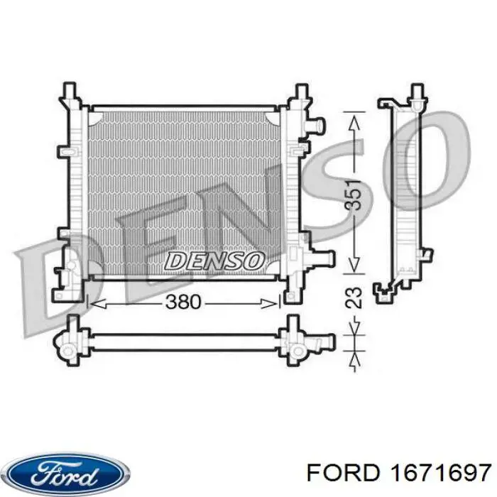 1671697 Ford радіатор охолодження двигуна