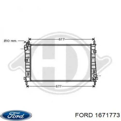 1671773 Ford радіатор охолодження двигуна