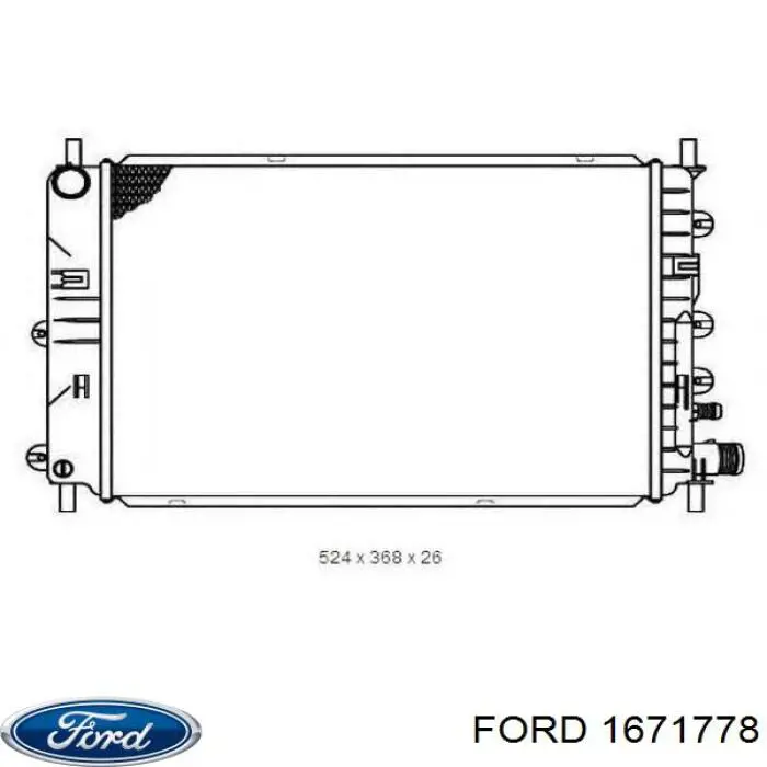 Радіатор основний Ford 1671778 ціна, від 52.99 USD