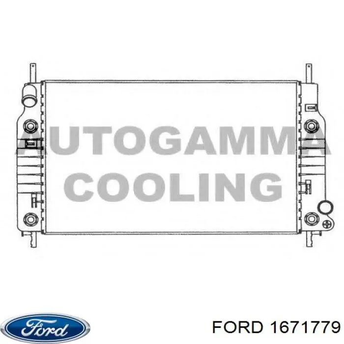 Радіатор охолодження двигуна 4028739 Ford