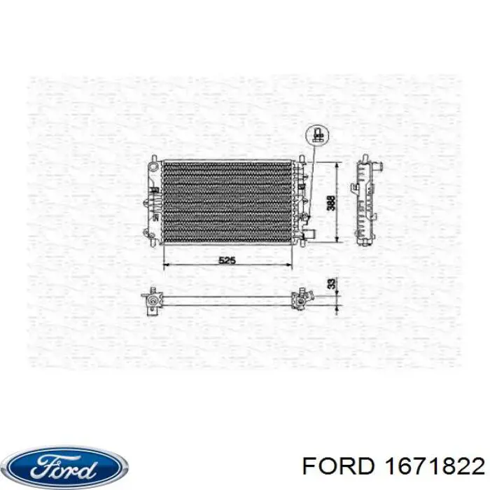 1671822 Ford радіатор охолодження двигуна