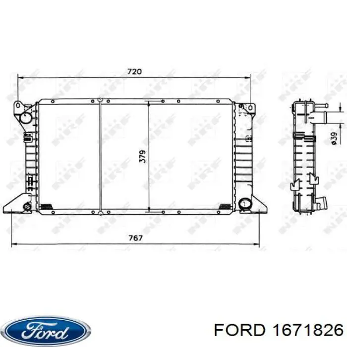 Купити 1671826 Ford Радіатор двигуна