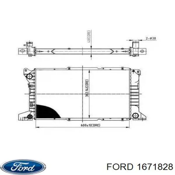 1671828 Ford радіатор охолодження двигуна